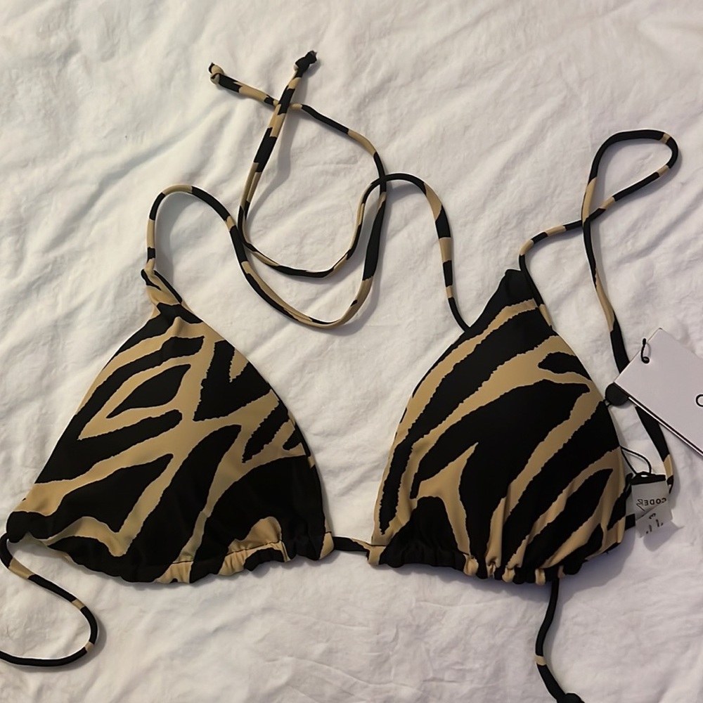 Code B Zebra Solar Bikini Top - Picture 3 of 4
